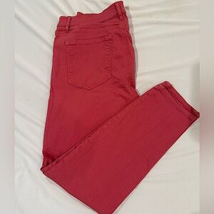 Ann Taylor LOFT coral Modern Skinny jeans, size 10/30, EUC!